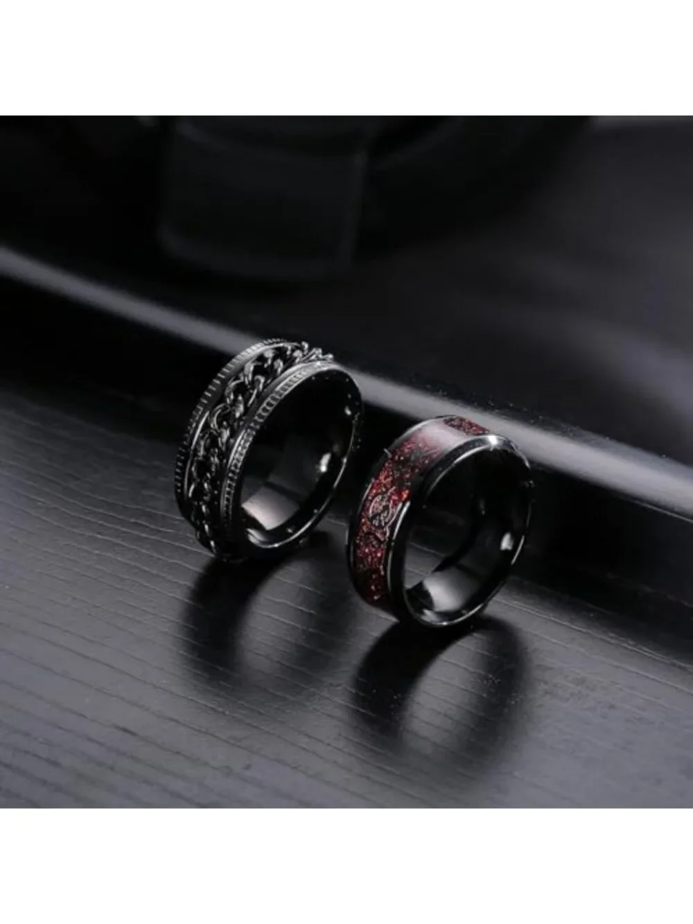 16Pcs Stainless Steel Fidget Spinner Rings for Men & Women, Sizes 7-13, Stress